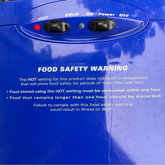 The sharper image blue Hot & cold snack box portable food storage - Picture 8 of 15